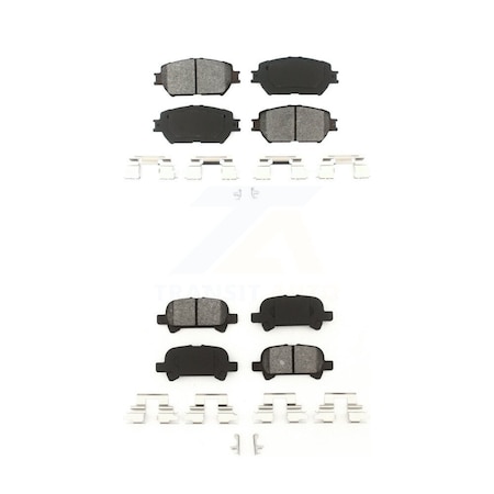 Sim Front Rear Semi-Metallic Brake Pads Kit For Toyota Camry Vehicles KSM-100402